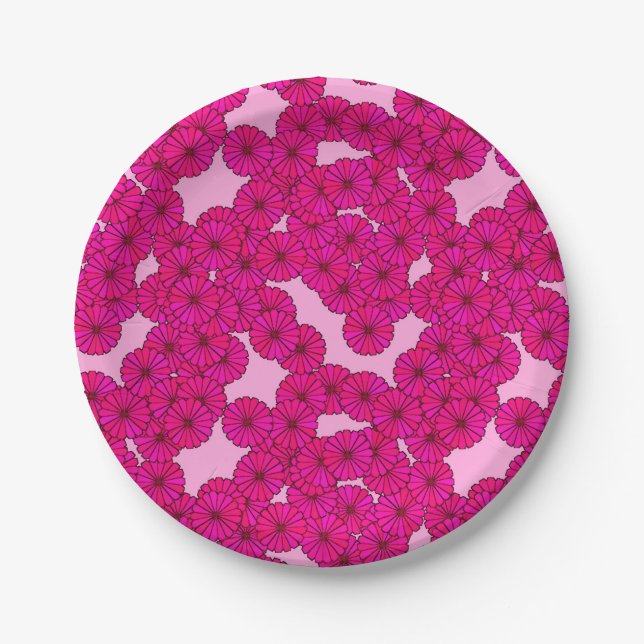 Art-Deco-Blume Pappteller (Vorderseite)