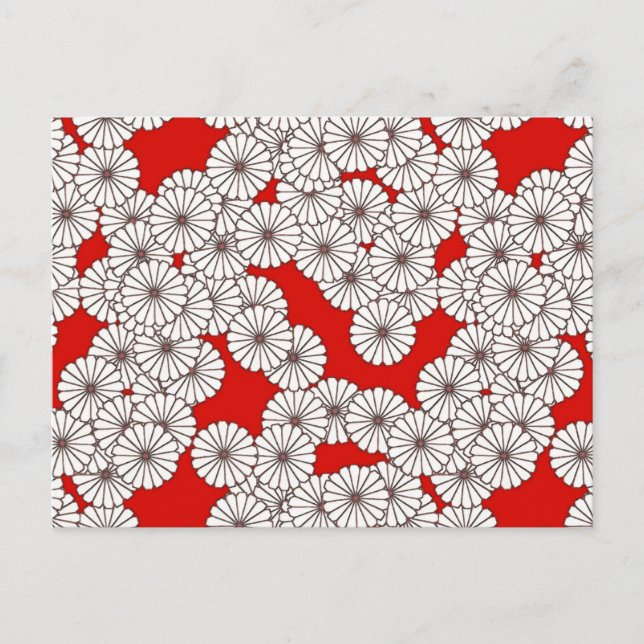 Art-Deco-Blume Postkarte (Vorderseite)