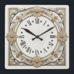Art Deco Blume Quadratische Wanduhr<br><div class="desc">Großartiges Uhrendesign. Du wirst es wie andere Liebe bekommen. Sie können dieses Design auch für andere Produkte verwenden,  die Sie mögen,  oder Ihren Text anpassen und hinzufügen. Folgen Sie mir für mehr. Vielen Dank. Ich wünsche Ihnen einen schönen Tag.</div>