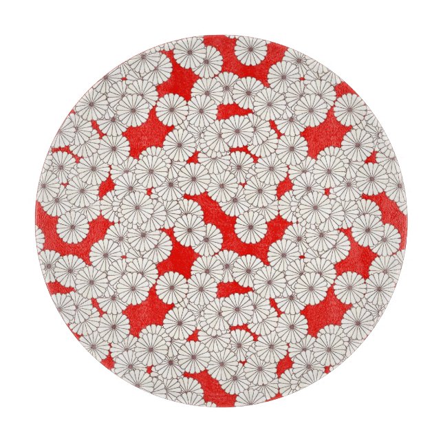 Art-Deco-Blume Schneidebrett (Vorderseite)