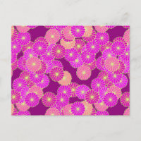 Art-Déco-Blume - Violett-, Korallenfarben