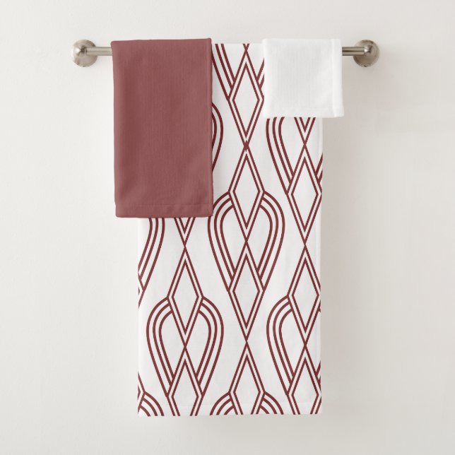 Art Deco Blumenbeete Badetuch Set (Insitu)