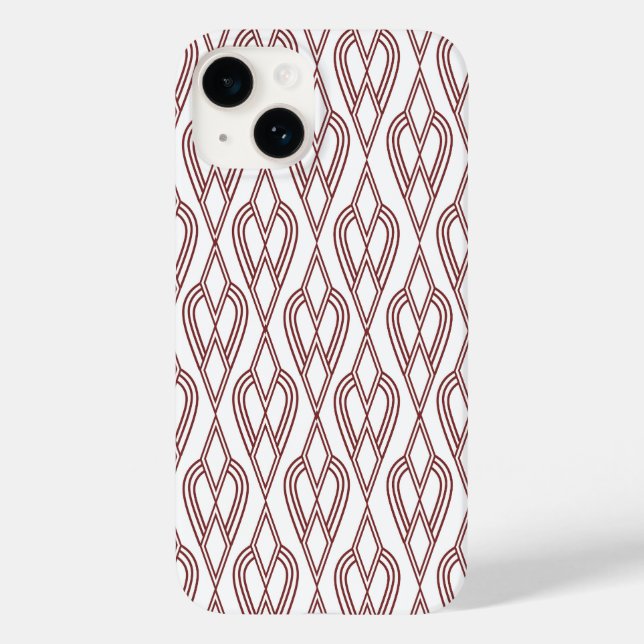 Art Deco Blumenbeete Case-Mate iPhone 14 Hülle (Rückseite)