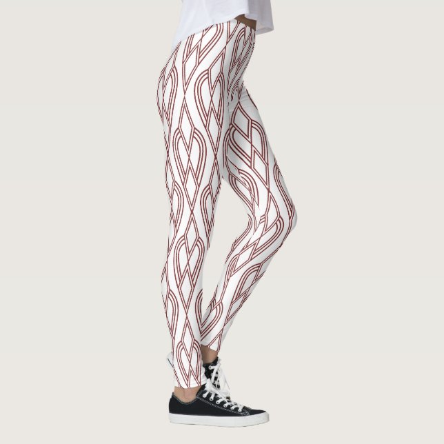 Art Deco Blumenbeete Leggings (Rechts)