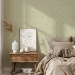 Art Deco Blumenfedermuster Weichweiche Seite Grün Tapete<br><div class="desc">Mit dieser eleganten Art Deco Peel & Stick Tapete, die mit einem raffinierten Blumenfedermuster in einem sanften, grünen Weiß gestaltet wurde, verwandeln Sie Ihren Wohnbereich in eine neue Welt. Dieses Design spiegelt wunderbar das Wesen der Art-Déco-Ära wider und verbindet zeitlosen Vintagen Charme mit moderner Eleganz. Die beruhigende, grüne Farbe verleiht...</div>
