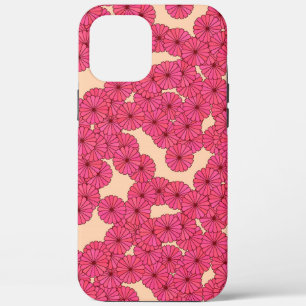 Art Deco Blumenmuster - rosa und pfirsich iPhone Hülle