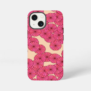 Art Deco Blumenmuster - rosa und pfirsich iPhone Hülle