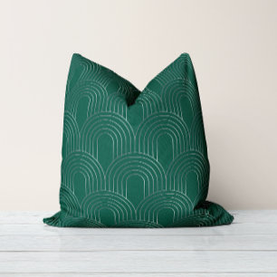 Art Deco Bögen Elegante moderne Vintage-Schuppen Kissen