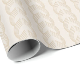 Art Deco-Bogenbänder in Champagner und Elfenbein Geschenkpapier