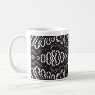 Art Deco Bohemian Chic floral gotische schwarze Sp Kaffeetasse