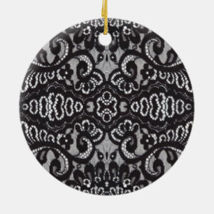 Art Deco Bohemisch Chic florale Gotische schwarze Keramikornament