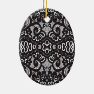 Art Deco Bohemisch Chic florale Gotische schwarze Keramikornament