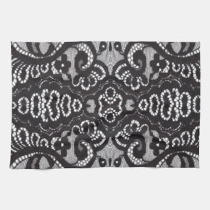 Art Deco Bohemisch Chic florale Gotische schwarze  Küchentuch