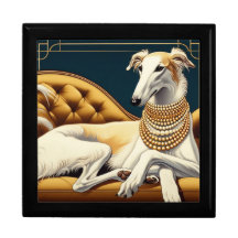 Art Deco Borzoi Princess Geschenkboxen