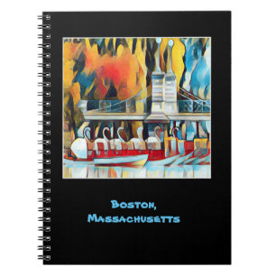 Art Deco Boston Swan Boats Notizblock