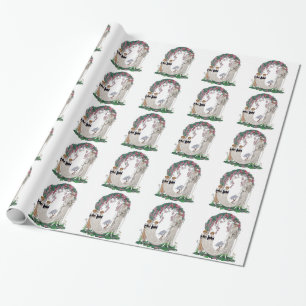 Art-Deco-Braut und Anhänger Geschenkpapier