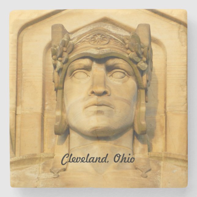 Art Deco Bridge Face (Cleveland) Steinuntersetzer (Vorderseite)