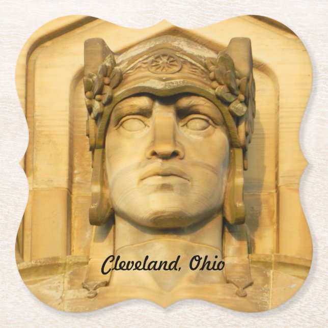 Art Deco Bridge Guardian Paper Untersetzer (Vorderseite)