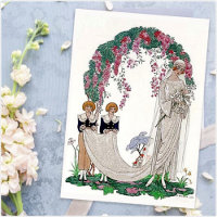 Art Deco Brie Postcard
