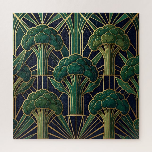 Art Deco Brokkolimuster (Vertikal)