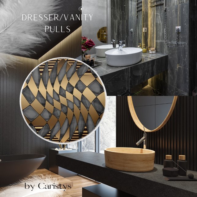 Art Deco Bronze Black Keramikknauf (Von Creator hochgeladen)