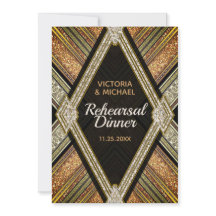 Art Deco Bronze Glamour Hochzeitsprobe Dinner