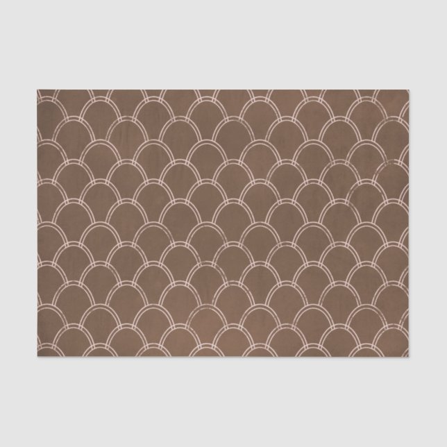 Art Deco Brown Gold Crafting Tissue Paper Seidenpapier (Vorderseite)