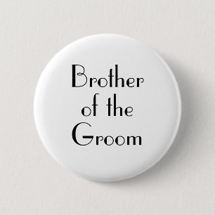 Art Deco Bruder der Groom Hochzeit Button