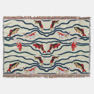 Art Deco Bunte Karpfen Schwimmen Marine Dekor Decke