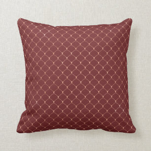 Art Deco Burgund Maroon Rose Goldmedaille Meerjung Kissen