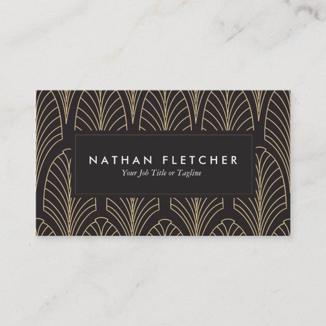 Art Deco Business Cards Visitenkarte (Vorderseite)