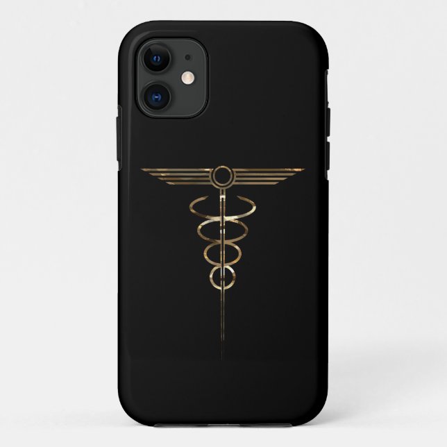 Art Deco Caduceus Case-Mate iPhone Hülle (Rückseite)
