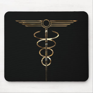 Art Deco Caduceus Mousepad