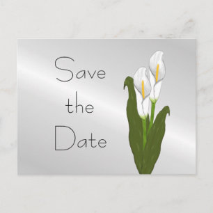 Art Deco Calla Lily Save the Date Postkarte
