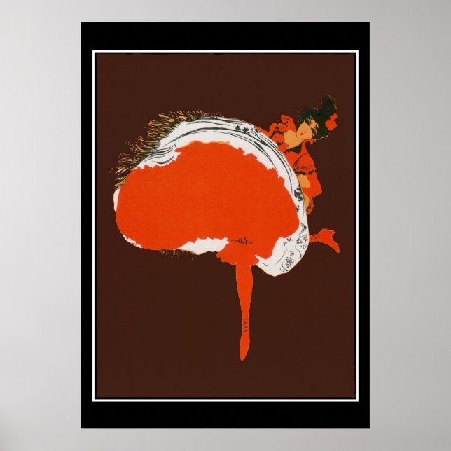 Art Deco Can Girl Vintag Print Poster (Vorne)