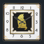Art Deco Cat Quadratische Wanduhr<br><div class="desc">Großartiges Uhrendesign. Du wirst es wie andere Liebe bekommen. Sie können dieses Design auch für andere Produkte verwenden,  die Sie mögen,  oder Ihren Text anpassen und hinzufügen. Folgen Sie mir für mehr. Vielen Dank. Ich wünsche Ihnen einen schönen Tag.</div>