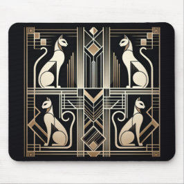 Art Deco Cats Mousepad