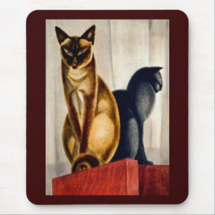 Art Deco Cats Mousepad