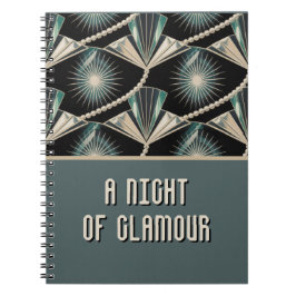 Art Deco Celebration | Pearl & Sunburst Hochzeit Notizblock