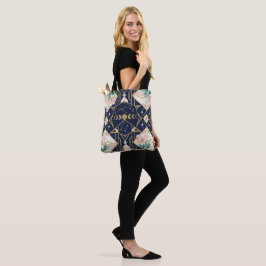 Art Deco Celestial Moon Phases Floral Gold Glitter Tasche