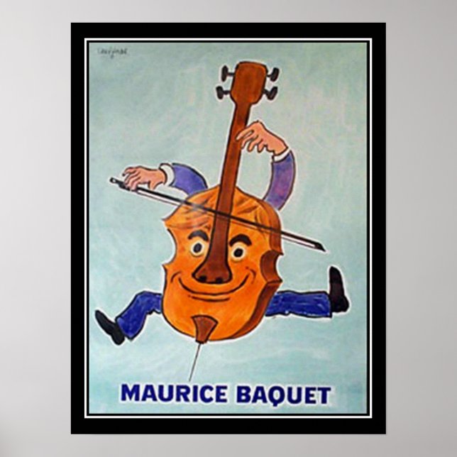 Art Deco Cello Musician Vintage Poster (Vorne)