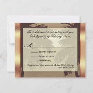 Art Déco Champagne ICE Métallisé Faux Vélin RSVP