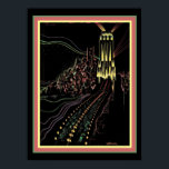 Art Deco Chicago Poster 12 x 16<br><div class="desc">Einzigartige Art Deco Stil Chicago Poster 12 x 16. Kann in anderen Größen erhältlich sein.</div>
