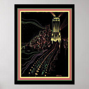 Art Deco Chicago Poster 30,5 x 40,6 cm