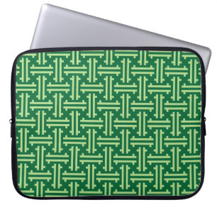Art Deco Chinese Fret, Jade Green Laptopschutzhülle