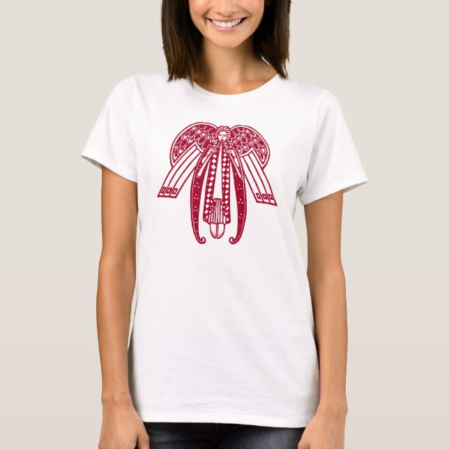 Art Deco Christmas Angel T-Shirt (Vorderseite)