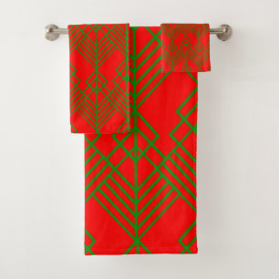 Art Deco Christmas Badhandtuch Set