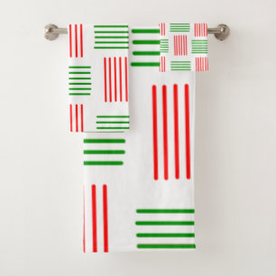 Art Deco Christmas Weave Badhandtuch Set