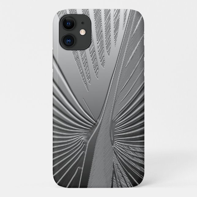 Art Deco Chrom Palm Blatt Case-Mate iPhone Fall Hülle (Rückseite)