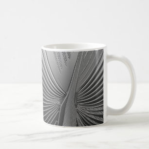 Art Deco Chrom Palmenblatt Kaffeetasse